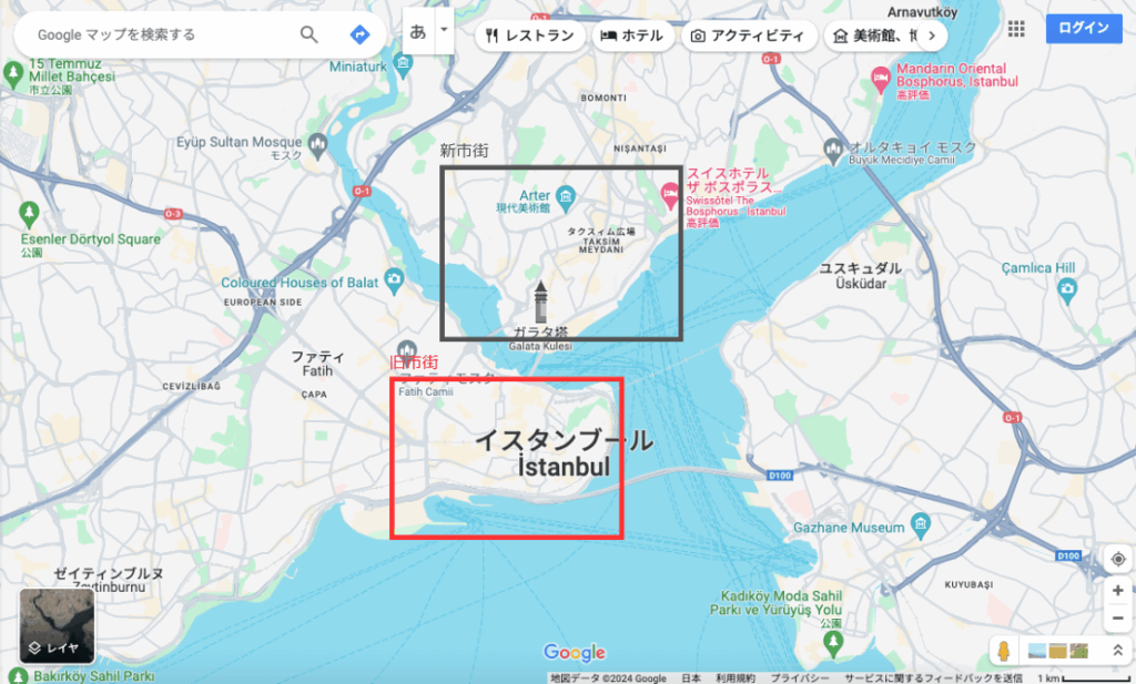 トルコ・イスタンブールの地図