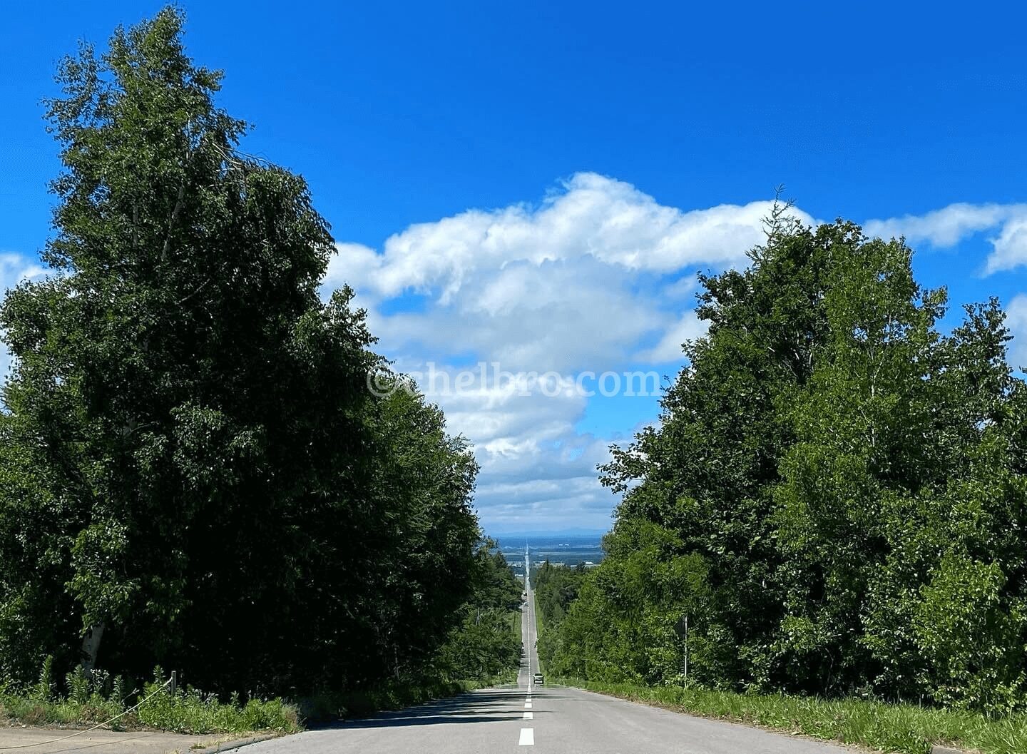 北海道一人旅：どこまでも続く知床の絶景ロード・天に続く道